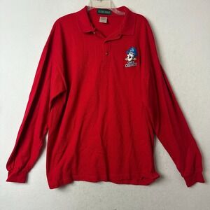 Outer Banks Cap'n Crunch Polo Shirt Mens XL Red Long Sleeve Cotton Cereal Promo